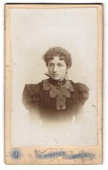 Photograph A. Jandorf & Co., Berlin, Belle Alliance Str. 1, Young Lady in Dress