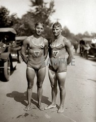 1920s Beach MUSCLE MEN Gay Interest Borderless 5×7 Photo