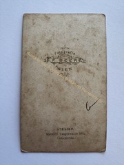 orig. CDV photo photograph woman lady picture old fashion around 1870 Beer Vienna