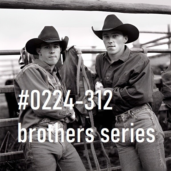 MALE PORTRAIT #0224-312 -brothers series -cowboys -free shipping usa