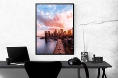 Photo Print of Downtown New York City Sunset, Manhattan Skyline, Brooklyn Bridge