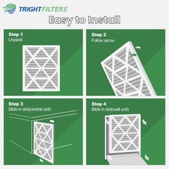 TRIGHTFILTERS 12x12x1 Air Filter 6 Pack, Durable MERV 8 Pleated Home HVAC AC …