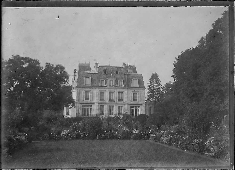 Vintage Black And White Photo Glass Plate Negative 6X9 Cm Castle France