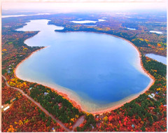 Whitefish Lake, Douglas Co., near Gordon, Wisc. Overhead Photo. Frame Optional.