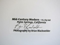 Mid-Century Modern Palm Springs 5×7 Photograph signed Brian Blackwelder – #40
