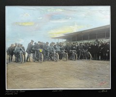 Colorized Photo Of Motorcycle Race In Laurel Maryland by Susan Bock
