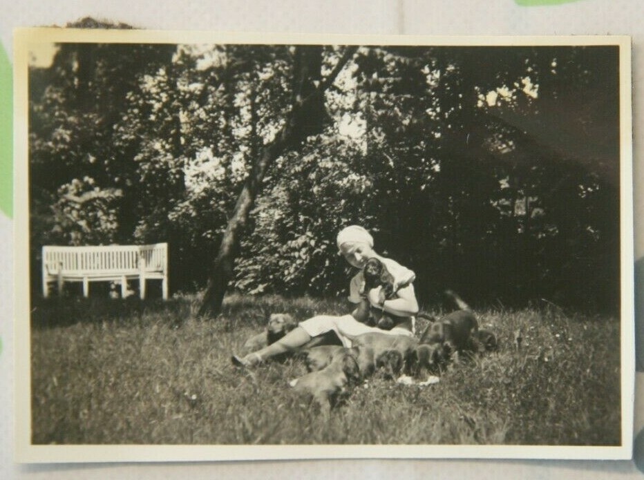 Photo 1929 dogs family woman girl woman M6