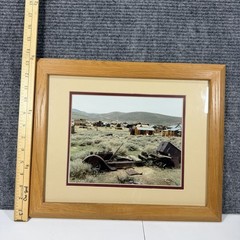Pair Takao Wakida Framed Bodie CA Ghost Town Photographs Western Art 16×13