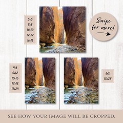 The Narrows Zion National Park Photograph, Zion Wall Decor