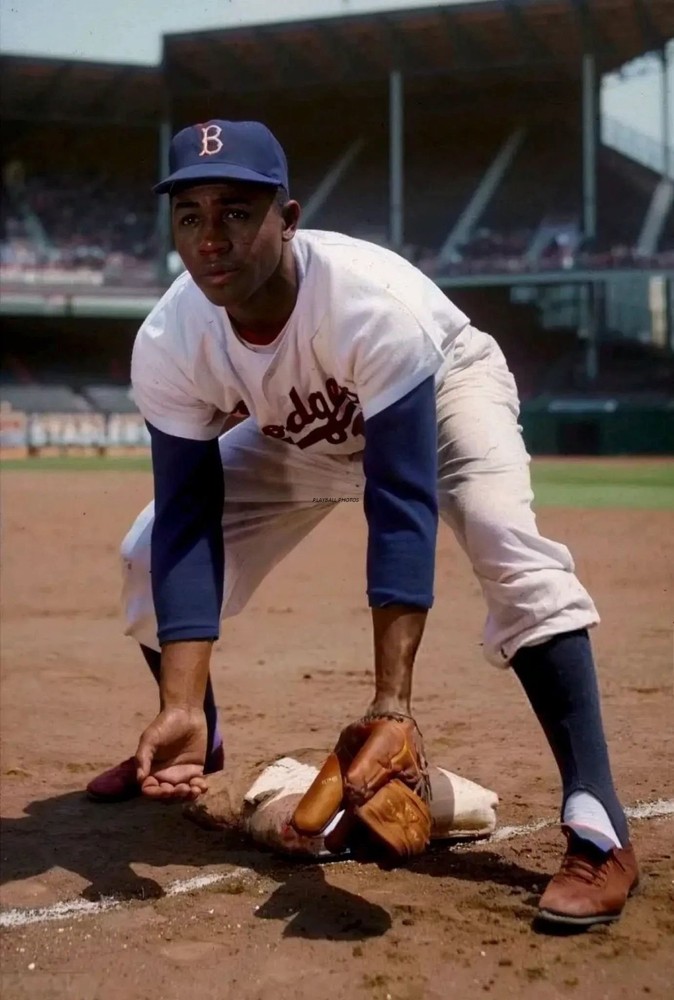 gilliam-jim-dodgers-color 8×10 Colorized Print-FREE SHIPPING