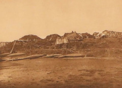 Edward S. Curtis Original Photogravure «The Village – Hooper Bay» Alaska 1928