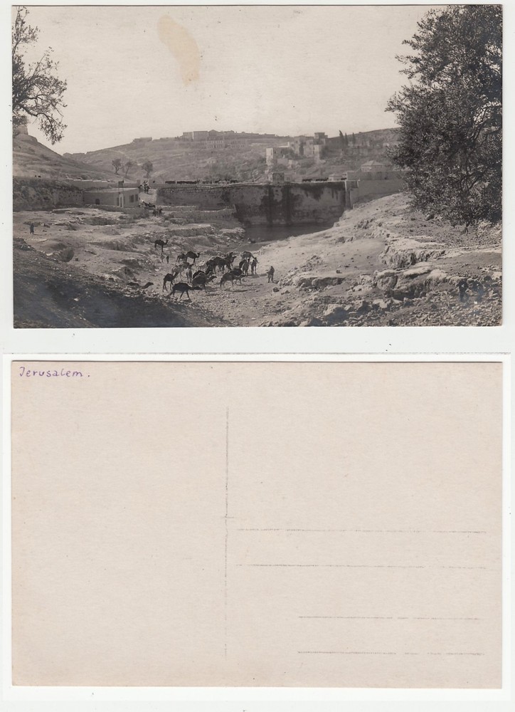 Israel Palestine, Jerusalem City City View Judaica Photo RPPC c.1910/2