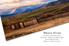 Western Photography Print – Picture of Snowy Peak Overlooking Valley in Montana