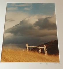 FRAMED RUSTIC WESTERN USA PRAIRIE FRAMED PHOTOGRAPH 1984 SIGNED SOUTHWEST ART
