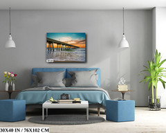 Coastal Awakening: Wrightsville Beach Jonnie Mercers Fishing Pier Metal Wall Art