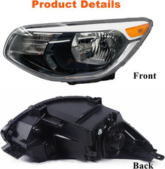 Pair Halogen Headlights Headlamps Assembly for 2014-2019 Kia Soul KI2502167 KI25