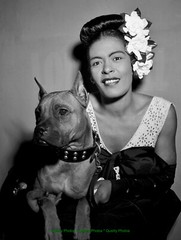 Billie Holiday and Dog Downbeat 8.5×11″ Photo Print Famous Jazz Music Singer
