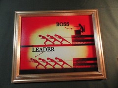 FRAMED BUSINESS MOTIVATION BOSS/LEADER PRINT PHOTO IN GOLD FRAME 13″X16″
