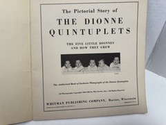 Story of the Dionne Quintuplets Book 1935 & Color 8×10 Photograph 1936 USA
