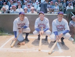 Chuck Klein- Chick Hafey & Wally Berger 1933-all-star-game 8×10 Colorized Print