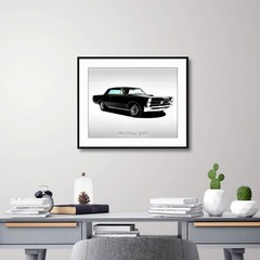 Classic Cars – 1965 Pontiac GTO – Black – Print