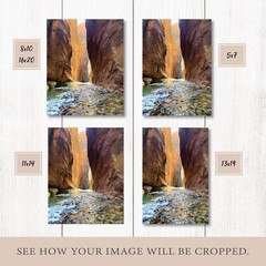 The Narrows Zion National Park Photograph, Zion Wall Decor
