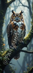 Owl – Digital Image Picture PC Phone Background AI, 9 images – #44