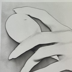MAN RAY PHOTO B&W PRINT “TULIPS” & “HAND with EGG, 1946” Art MAN RAY Dada Print