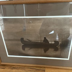 Edward Curtis Canoe Duck Hunter Photo Print Jean Antony Du Lac Hand Signed