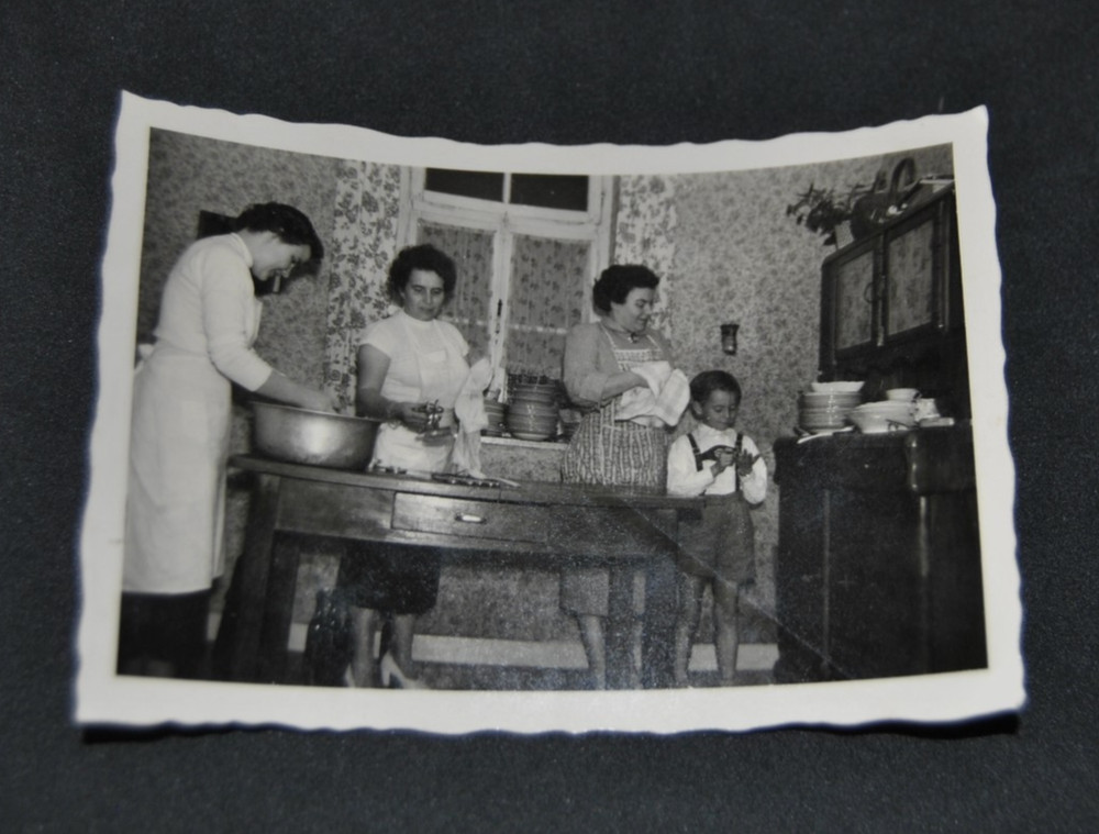 Vintage Photo Kitchen Work Women in Kitchen Washing Up 1950s