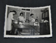 Vintage Photo Kitchen Work Women in Kitchen Washing Up 1950s