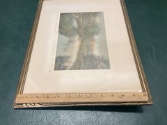 Signed Wallace Nutting “A Barre Brook” Hand Colored Photo ~ Framed