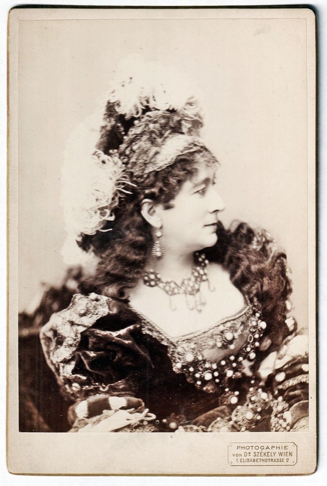 Charlotte Wolter Actress Vienna Theater Adelheid Goethe Portrait Photo 1875