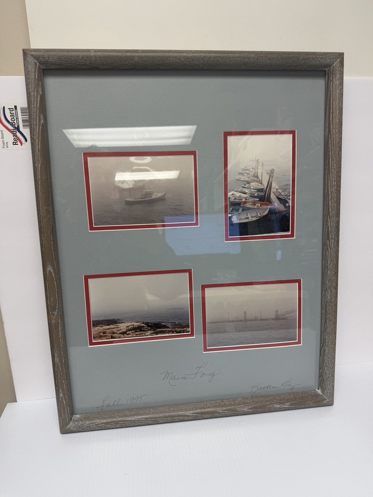 Framed and matted Maine Fog Photos 1995 Titled Maine Fog 17 x 21