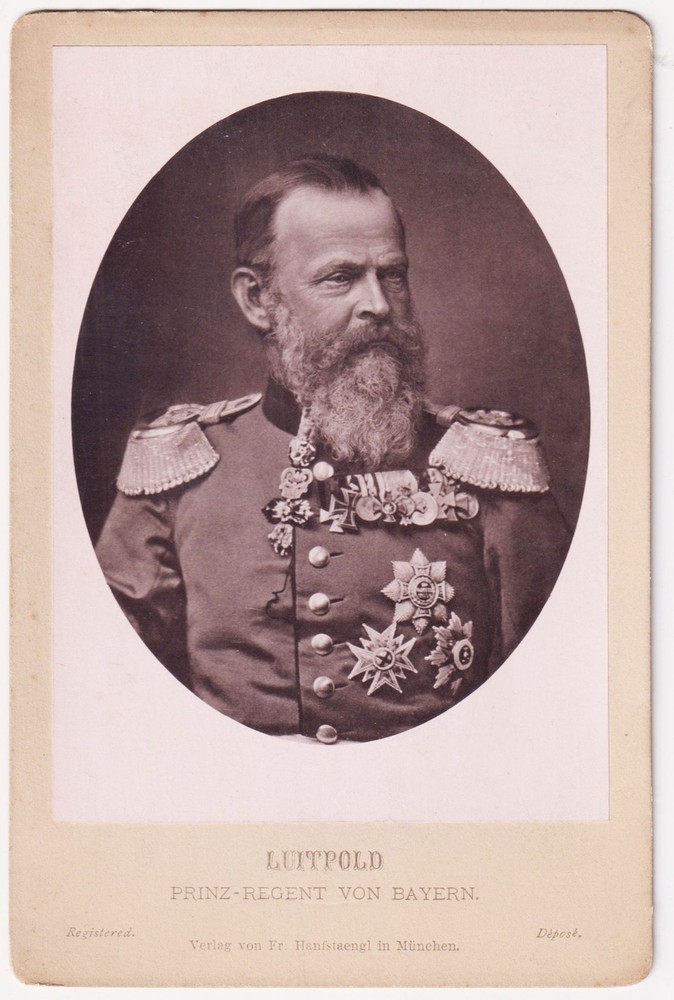 Luitpold von Bayern Prinzregent Uniform Order Munich Portrait Cabinet Photo