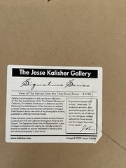 Jesse Kalisher Framed Photo Signature Series #5142 View Of The Vatican Rome B13