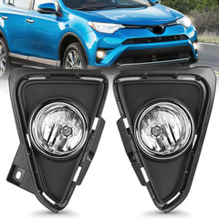 Fog Lights Assembly Compatible with 2016 2017 2018 Toyota RAV4 Bumper Light Repl