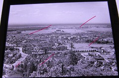 Karlsruhe Durlach city view historical motif glass picture