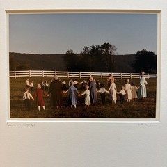 Bill Coleman Signed Amish No 627 Matted Photograph School Children Farm