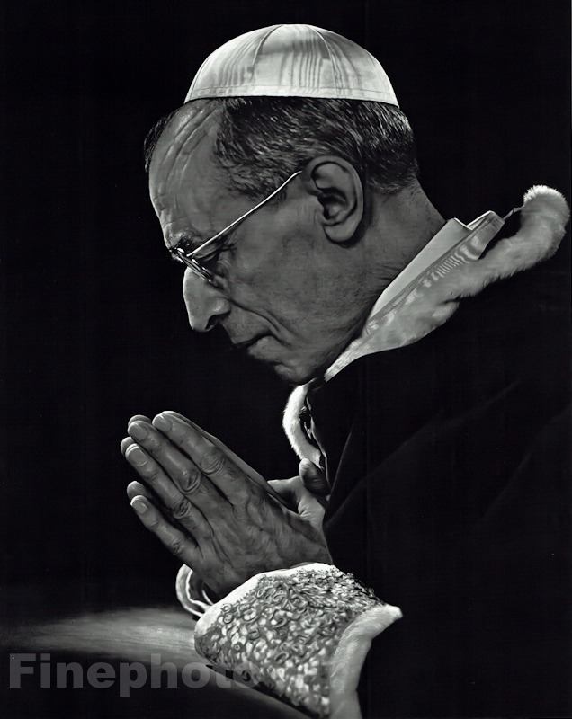 1949 Vintage POPE PIUS XII Italy Catholic Religion By YOUSUF KARSH Photo Gravure