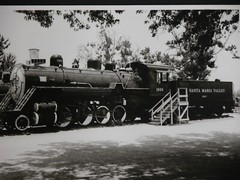 SANTA MARIA VALLEY Steam Engine 1000 Locomotive 8×10 Photograph Vtg 50s Railway