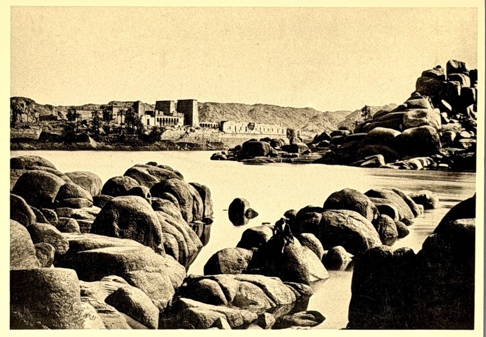 Approach To Philae, Egypt 1857 Fotofolio Art Print Card Photo By Francis Frith