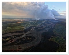 Kilauea Volcano Robust Lava Channels Ocean Entry Plume Silver Halide Photo 2018