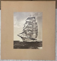 Original ’40 MORRIS ROSENFELD Sea Cloud Sailboat at FULL MAST SIGNED Photograph