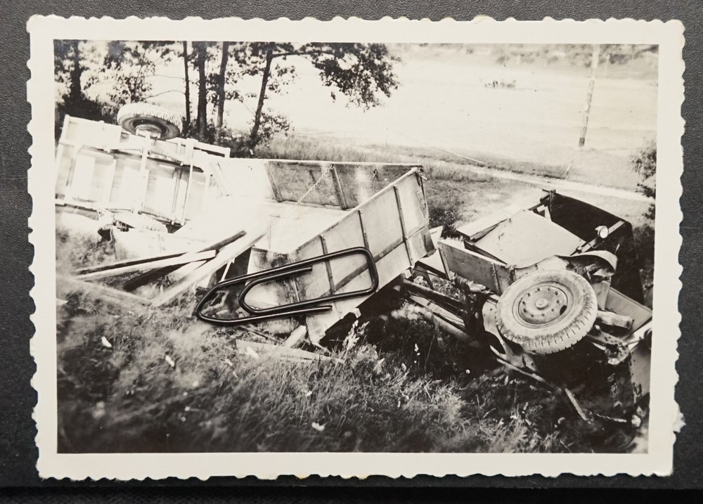Photo Portrait Truck Lorry Bavaria B License Plate Accident Vehicle Trailer