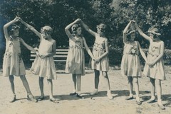 Pretty Young Girl Dancing Flowers In Hair Grace Elegance 2 Vintage Circa 1928