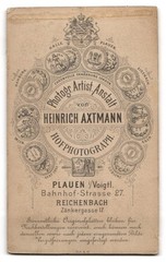 Photograph H. Axtmann, Plauen, Bahnhofstr. 27, Two cute young sisters in he