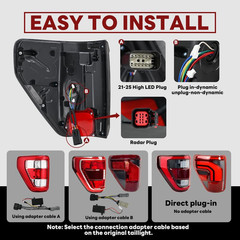 Tail Light for Ford F150 F-150 2021-2025 LED Taillights Assembly Compatible with
