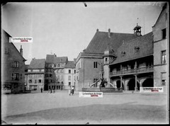 Old Black And White Photo Glass Plate 13X18 Cm Colmar Architecture