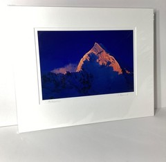 Fine Art Photograph Artesonraju Alpenglow Peruvian Andes Signed & Matted